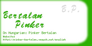 bertalan pinker business card